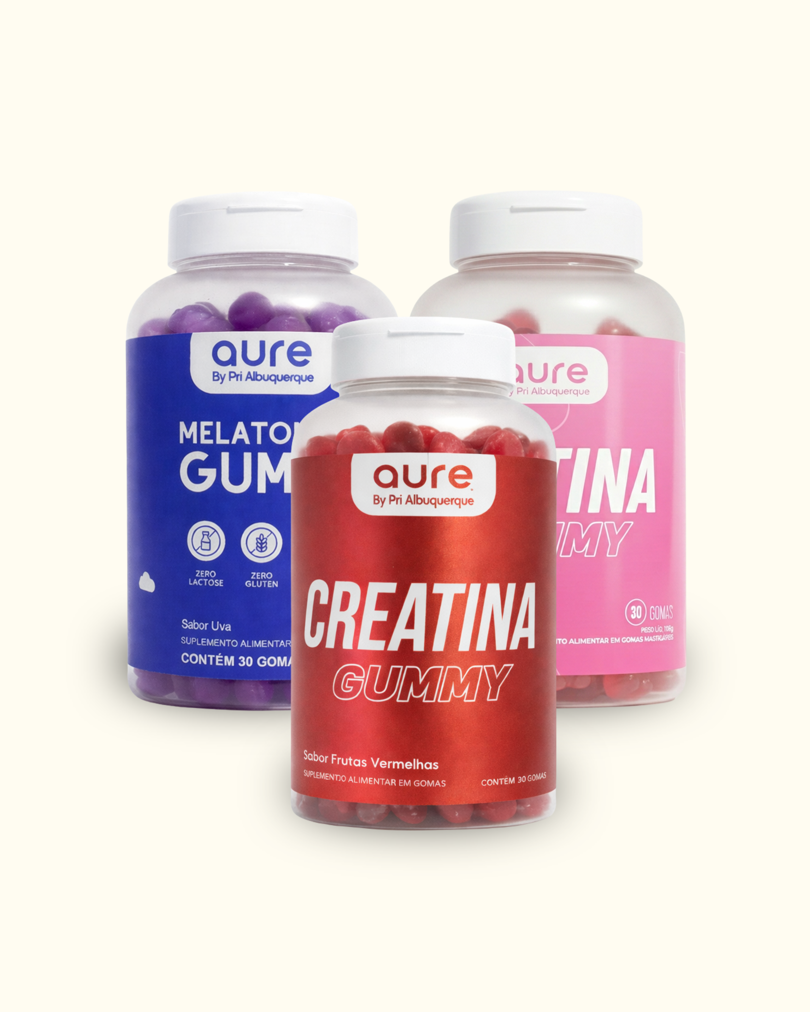 Melatonina Gummy + Biotina Gummy + Creatina Gummy